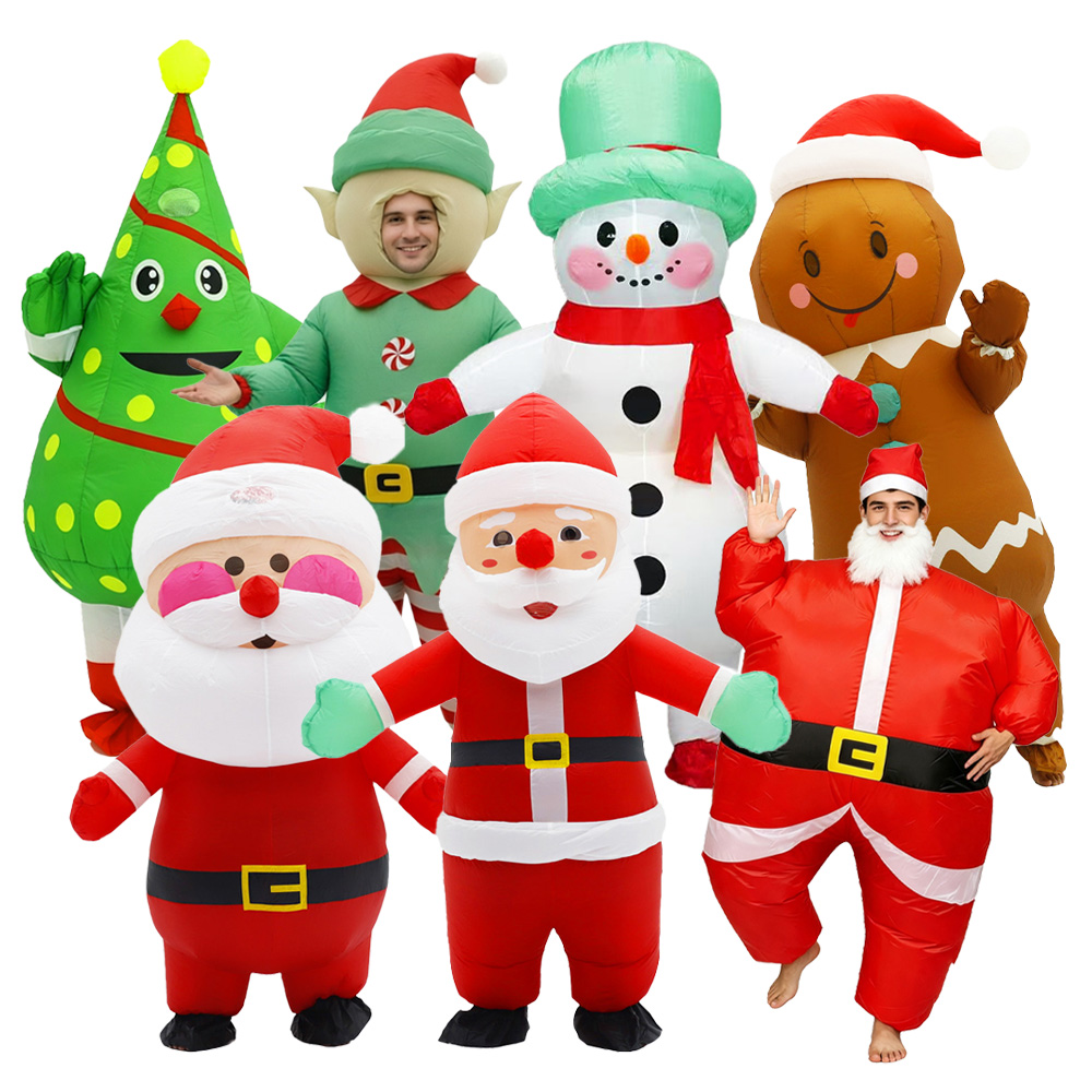 Costumes - Kerstmis Grappige Opblaasbare Kostuums Peperkoekenman Kerstman
