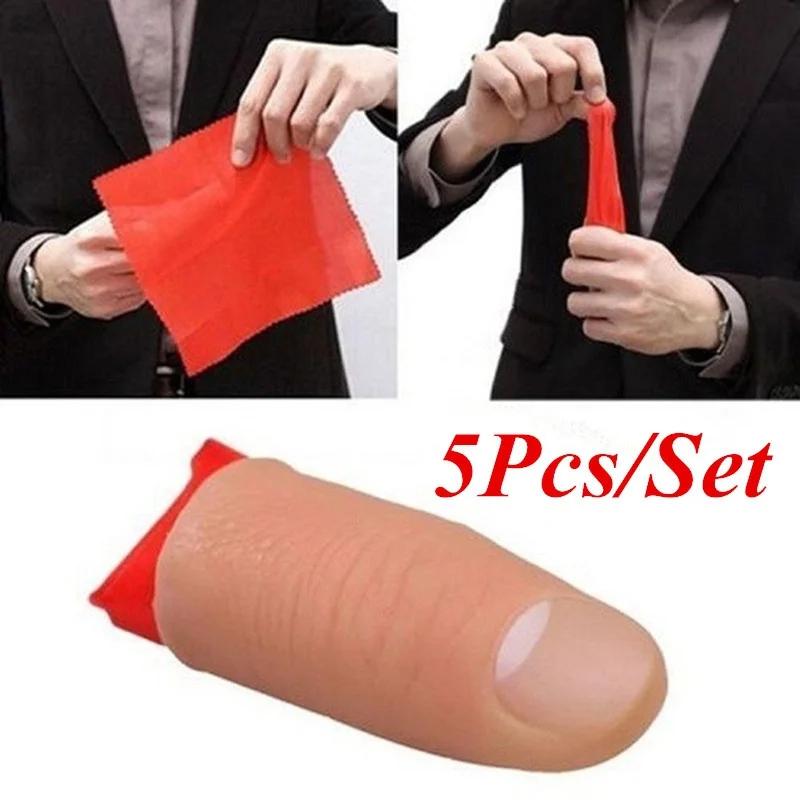 Thumb Tip Magic Trick Set - 5 stks/set Fakes Zachte Duim Tip