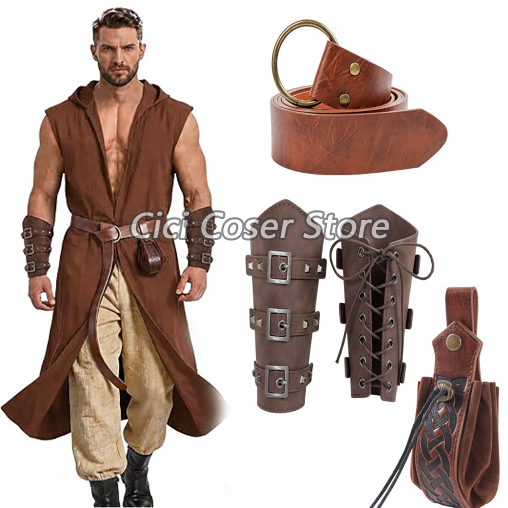 Middeleeuwse PU lederen riem,  - Costumes recensie en prijs