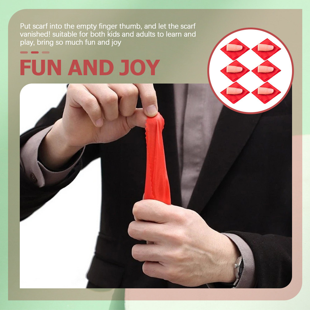 Verdwijnende zijden trucset: 6 - Thumb Tip Magic Trick Set recensie en prijs