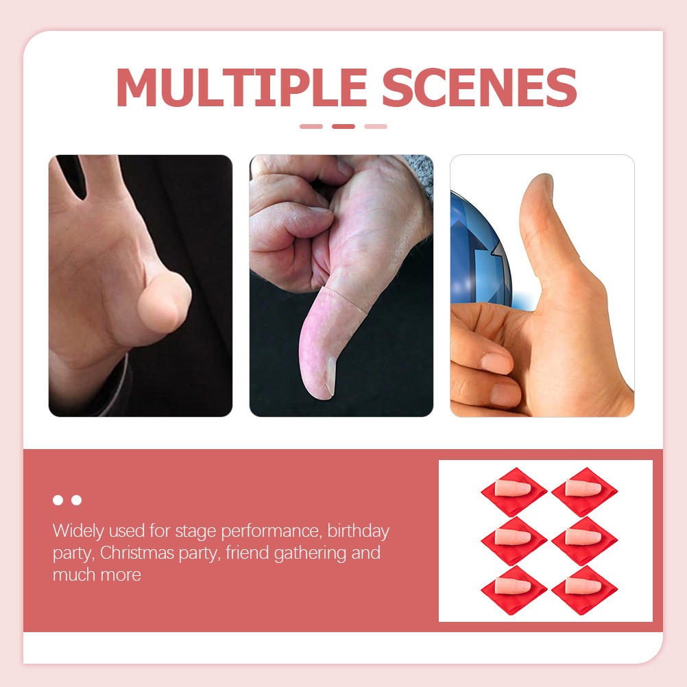 Verdwijnende zijden trucset: 6 - Thumb Tip Magic Trick Set recensie en prijs