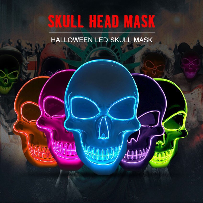 Halloween Horror Schedelmasker - Led Purge Mask Halloween recensie en prijs