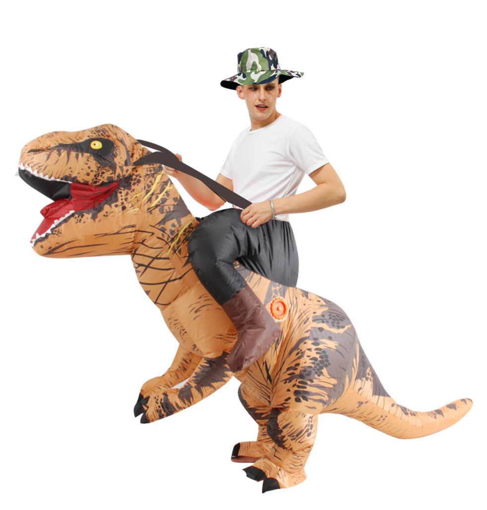 Volwassen Grappig Rijden Bruin - Inflatable Dinosaur Costume Adult recensie en prijs