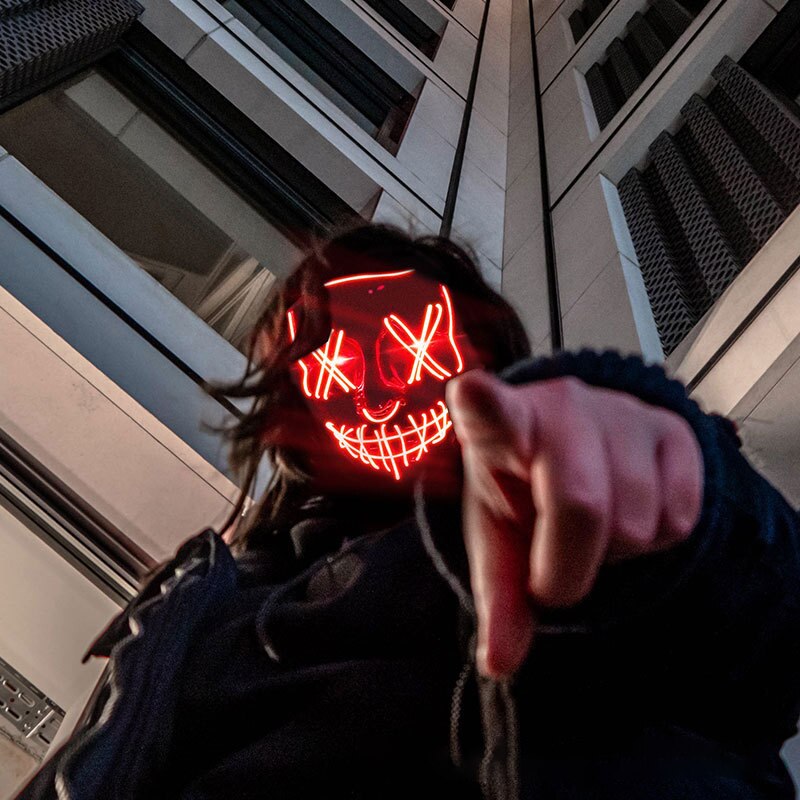 Halloween Neon Led Purge Maske - Led Purge Mask Halloween recensie en prijs